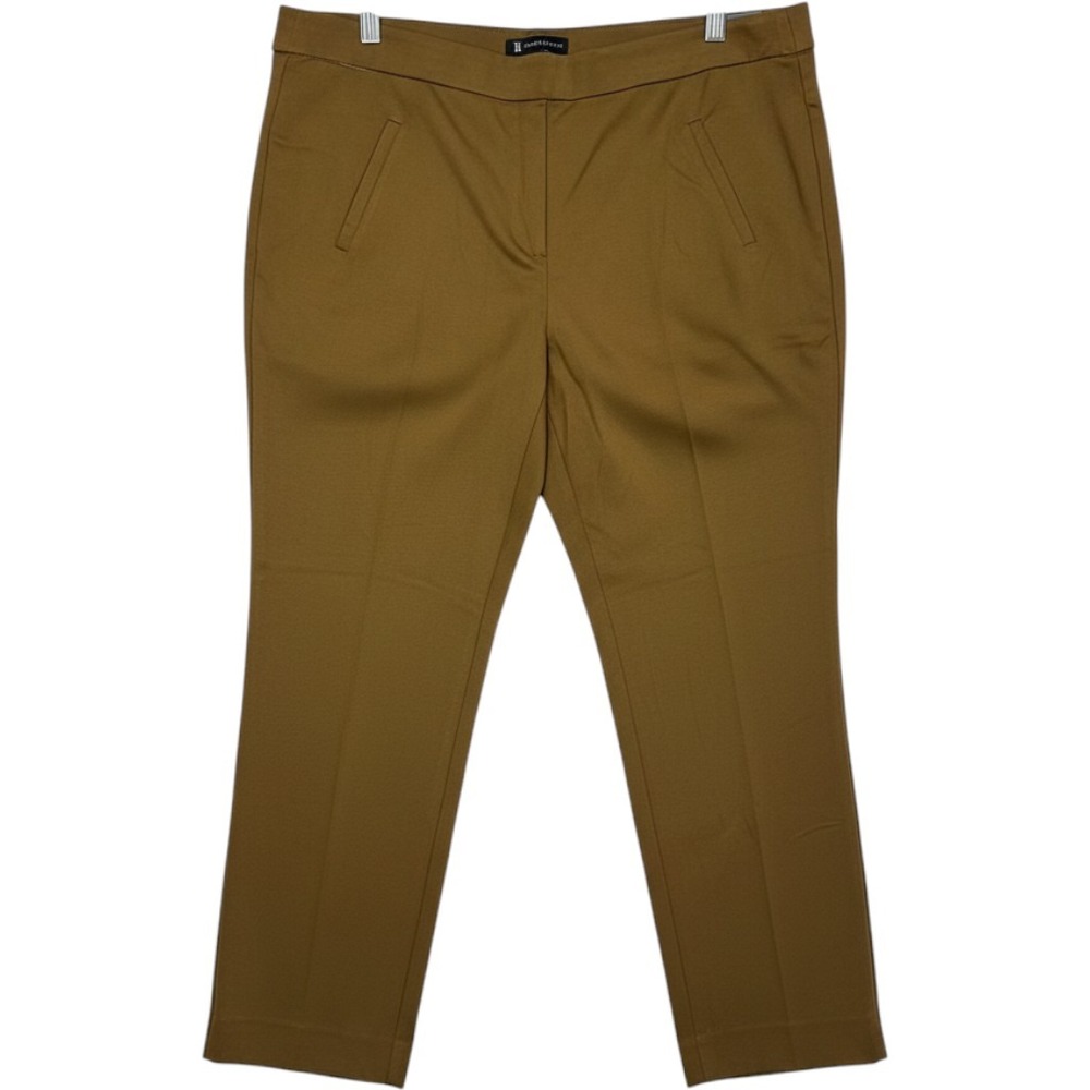 Jules & Leopold Womens 2X Pull On Slim Leg Ankle Pants Mustard Brown Fallwear